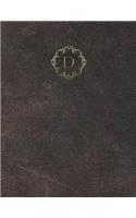 Monogram "D" Grid Sketchbook: (4 Monogram Aged 150 Grid-Sketch)