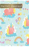 Bullet Journal: Baby Unicorn Notebook Cover, 110 Bullet Grid Paper Pages, 5.5 X 8.5 Size, Great Using for Dot Grid Journal, Dotted Notebook & Sketch Book