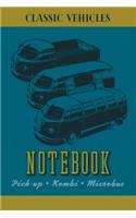 Pick -Up - Kombi - Microbus: Car enthusiasts College lined note book journal and repair workbook