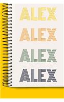 Name ALEX A beautiful personalized: Lined Notebook / Journal Gift, 120 Pages, 6 x 9 inches, NoteBook Gift For ALEX, Personal Diary, ALEX, Personalized Journal, Customized Journal, The 