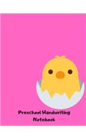 Preschool Handwriting Notebook: Baby Chic Animal Series Primary School Practice Paper