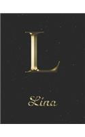 Lina: 1 Year Daily Planner (12 Months) - Yellow Gold Effect Letter L Initial First Name - 2020 - 2021 - 365 Pages for Planning - January 20 - December 20 