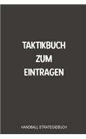 Taktikbuch zum Eintragen Handball Strategiebuch: Bestens als Notizbuch Journal, Strategiebuch für jeden Trainer oder Coach zum festhalten von Notizen beim Training oder Spiel
