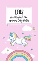 Leos Are Magical Like Unicorns Only Better: 6x9" Dot Bullet Notebook/Journal Funny Birthday Star Sign Astrology Zodiac Gift Idea For Those Born in July, August
