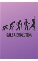 Salsa Evolution: Salsa Gift - Lined Notebook Journal Featurig a Dancer on a Purple Pink Background