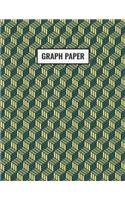 Graph Paper: Graphing Paper - Geometric Yellow 3D Cubes