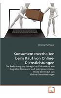 Konsumentenverhalten beim Kauf von Online-Dienstleistungen: (German)