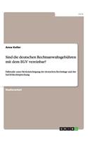 Sind die deutschen Rechtsanwaltsgebühren mit dem EGV vereinbar?