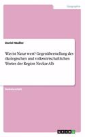 Was ist Natur wert? Gegenüberstellung des ökologischen und volkswirtschaftlichen Wertes der Region Neckar-Alb
