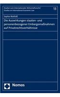 Die Auswirkungen Staaten- Und Personenbezogener Embargomassnahmen Auf Privatrechtsverhaltnisse