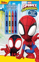 Spidey y su superequipo. Libro para colorear con ceras: Con pegatinas