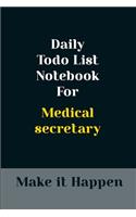 Daily To Do list Journal For Medical secretary