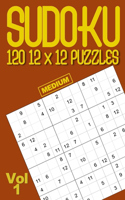 Sudoku 120 12x12 medium puzzles: A challenging Sudoku variation brain training in a handy pocket sized paperback book