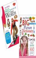 Sawan My First Big Book Of First Words And Picture Dictionary |Pack Of 2 Books