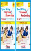 Print Style And Hindi Writing Combo - Speed Writing In Improved Handwriting - Book A (For Age 6-9 Years) - 30 Days Comprehensive Handwriting Practice Book For Speed Writing And Handwriting Improvement