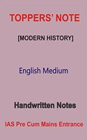Modern History Handwritten Notes by Toppers in English For IAS Prelims cum mains