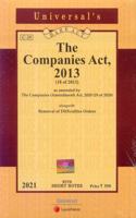Universal'S Bare Act (C-29) - The Companies Act, 2013 [2021 Ed.] [Regular Size]