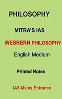 Mitra IAS Western Philosophy Printed Notes in English For IAS Mains Entrance