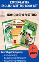 Complete Kg English Letter And English Word Writing Book Set | Non Cursive Writing 3 Book Combo | Handwriting Practice Book | 4 Line Kids Writing Book For Capital And Small Letter, Two Letters Word Writing, Three Letters Word Writing, Sight Words,