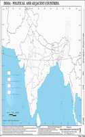 Map Of India A4 Size- New Jammu-Kashmir And Ladakh Borders Highlighted| Best For Practices & Exams| Big Size| Combo Pack Of 100 Maps