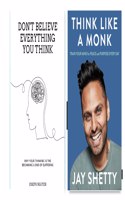 Think Like A Monk + Don'T Believe Everything You Think (Self Help Books Combo) (Bookmarks Included)