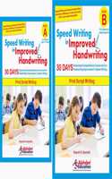 Print Style Writing Combo - Speed Writing In Improved Handwriting - Book A (For 6-9 Years) With Book B (For 9+ Years) - 30 Days Handwriting Practice Book For Speed Writing And Handwriting Improvement