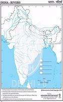 Ibd Mh Small Outline Practice Map Of India Rivers (100 Maps)