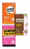 Olympiad Prep-Guide Class 8, Imo-Nso-Ieo Chapterwise Previous Year Question Paper For 2022-23 Exam, Set Of 3 Books (Mathematics, Science, English)