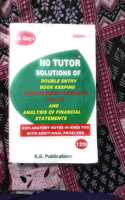 No Tutor Solutions Of Double Entry Book Keeping (Partnership Accounts) Vol- I And Analysis Of Financial Statements Class 12