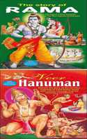Set Of 2 Books | Children Story Books : The Story Of Rama And Veer Hanumana