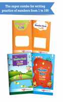 Number Writing Books 1 To 100| Count And Write Numbers 1 To 10, 1 To 20, 1 To 50 And 1 To 100 Number Book For Kids | Includes Number Tracing | Set Of 4