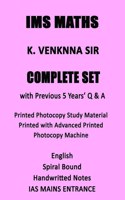 IMS Maths Complete Set with 5 years Questions For IAS Mains by Venkanna Sir in Spiral Format