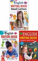 English Writing Books- Small Letters, Capital Letters, Capital & Small Letters | Pack Of 3 Books