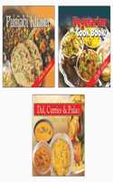 Sawan Present Set Of 3 Ruchi Mehta Cookery Books | Vegetarian Cook Book, Punjabi Khana And Dal And Curries & Palao