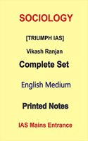 Sociology Complete Set Printed Notes By Vikash Ranjan in English Medium For IAS Mains