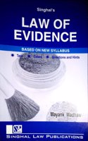 Singhal Law Publications Law Of Evidence [Paperback] Mayank Madhaw