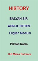 Balyan Sir World History Printed Notes For IAS Mains in English Medium