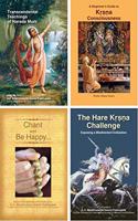 Set Of 4 Vedic Wisdom Books: Teachings Of Narada Muni, Beginner'S Guide To Krsna Consciousness, Chant And Be Happy, Hare Krsna Challenge Exposing A Misdirected Civilization