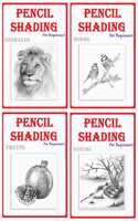 Pencil Shading Books For Kids (4 Books) | Learn Pencil Shading Of Birds, Animals, Fruits & Nature - Pencil Shading Activity Books For Kids