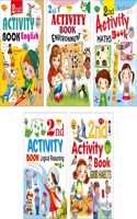 Sawan Set Of 5 Activity Books 2Nd Activity For 4+ (English,Enviroment,Logical Reasoning,Maths & Good Habbits)