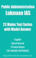 Pub Ad. IAS Mains Test Series Lukmaan IAS by S.Ansari Sir With Model Answers 23 Tests