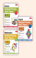 Mtg Olympiad Previous Years Papers With Mock Test Paper Class 1 - Sof Imo, Nso, Ieo Olympiad Books For 2022-23 Exam (Set Of 3 Books)