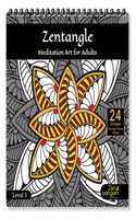 Zen Sangam Zentangle Meditation Art Coloring Book For Adults - Level 3