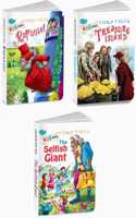 Sawan Set Of 3 Books, Kids Board Fairy Tales (Rapunzel, The Treasure Island, The Selfish Giant)