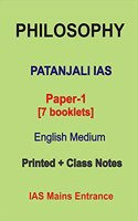 Printed Plus Handwritten Paper-1 Study Notes in English For Philosophy Optional of Patanjali IAS