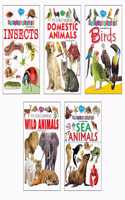 Picture Book Collection For Early Learning (Set Of 5) - My First Book Of Wild Animals, My First Book Of Domestic Animals, My First Book Of Birds, My ... Of Insects And My First Book Of Sea Animals
