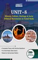 Unit - 8 (History, Culture, Heritage And Socio - Political Movements In Tamil Nadu) Book In English For Tnpsc, Tnusrb, Tnfusrc, Madras High Court & All Tamilnadu Exams By Adda247
