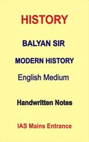 Modern History Handwritten Notes For IAS Mains by Balyan Sir Classes