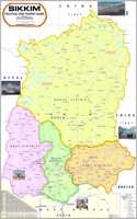 Sikkim Map | English | Laminated | 70 X 100 Cm