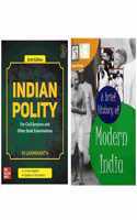 Trt Hub Combo Books Indian Polity 6Th Edition (2020) By M. Laxmikanth And A Brief History Of Modern India (Latest Edision) Session By Spectrum Book [Paperback Bunko] M. Laxmikanth And Rajiv Ahir